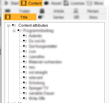 Query in all titles for a certain parameter via the search area of the CE 