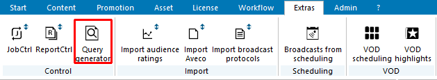 The query generator in the CreateCtrl Suite 10