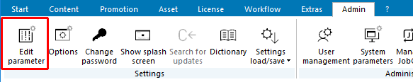 The parameter table in the CreateCtrl Suite 10